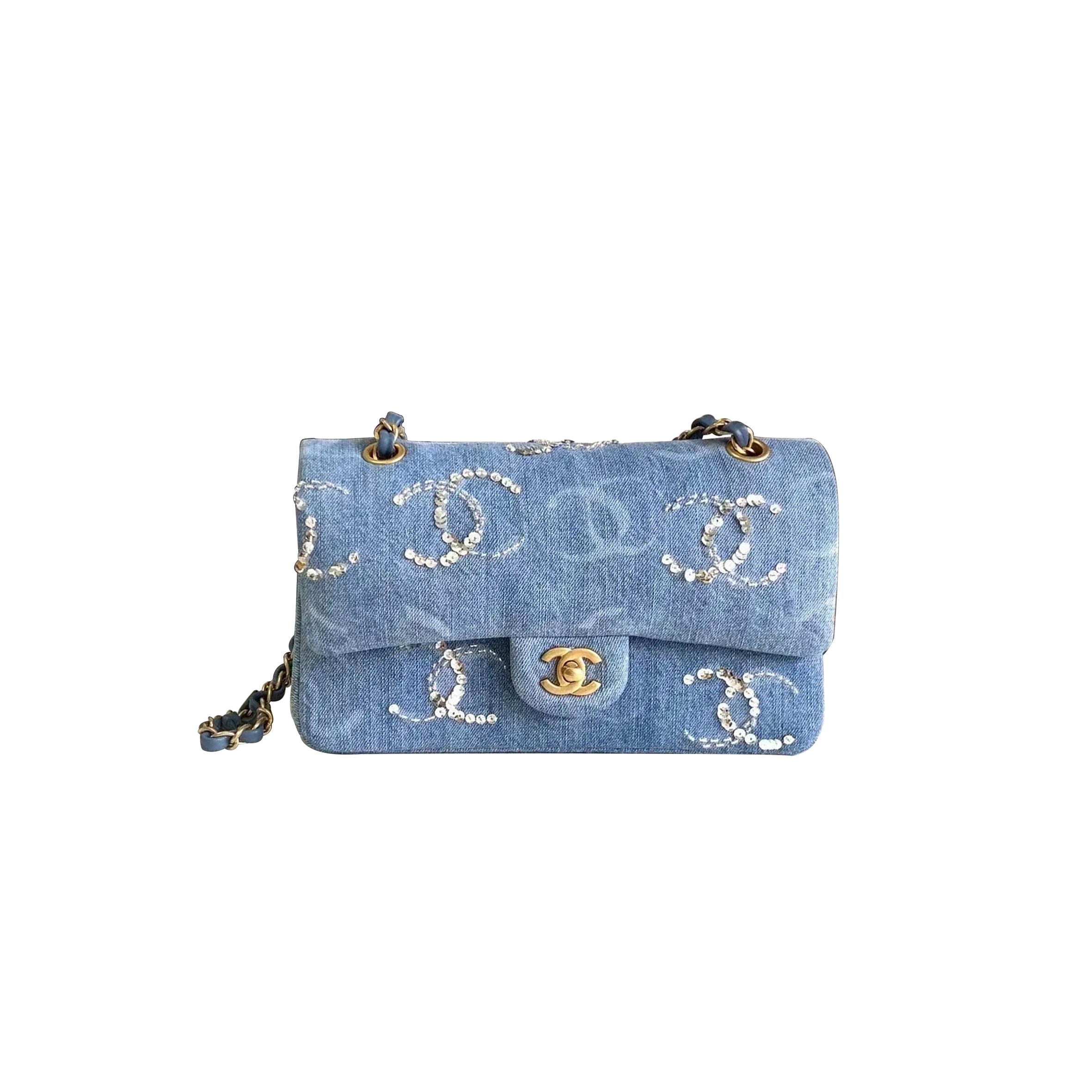 ch*el 23b classic flap De*1m bag a01113 (25.5*15.5*6.5cm)